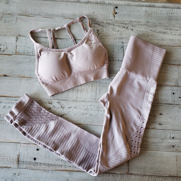 Gymshark Pants - GYMSHARK Energy Seamless set Two Piece Strappy Bra and Leggings XS